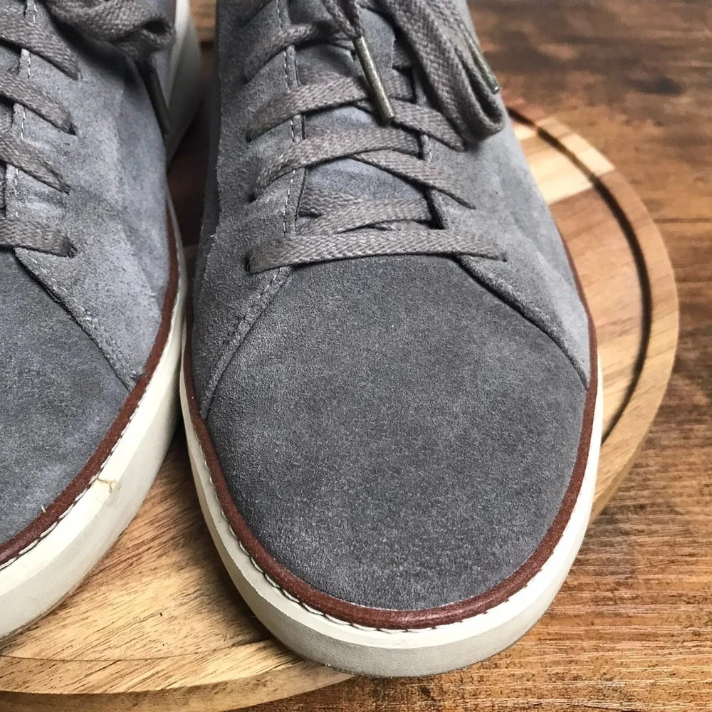 Cole Haan GrandPro TopSpin Sneaker Means 13M Gray Suede Low‎ Top Tennis Shoes